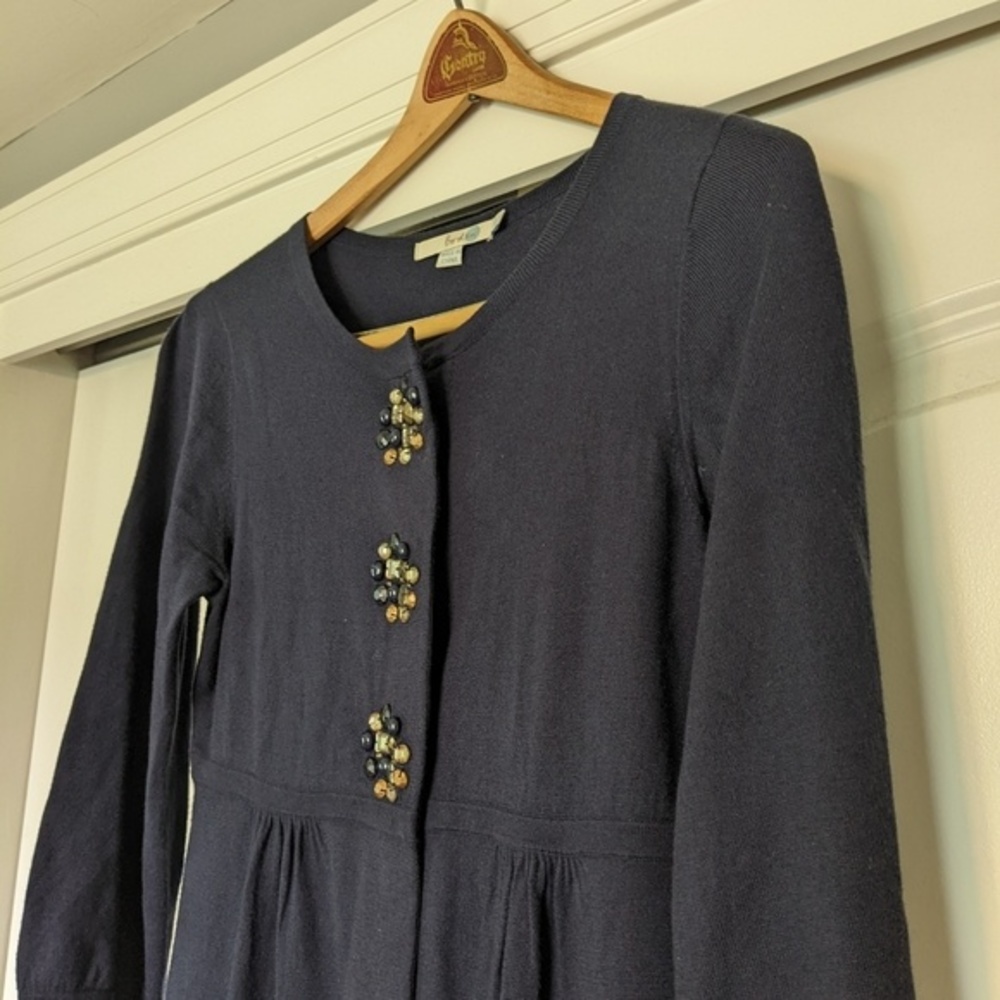 BODEN Silk/Cashmere bland Jeweled Duster cardigan